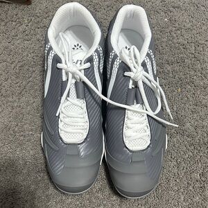 Men's Gray and White Athletic Shoes